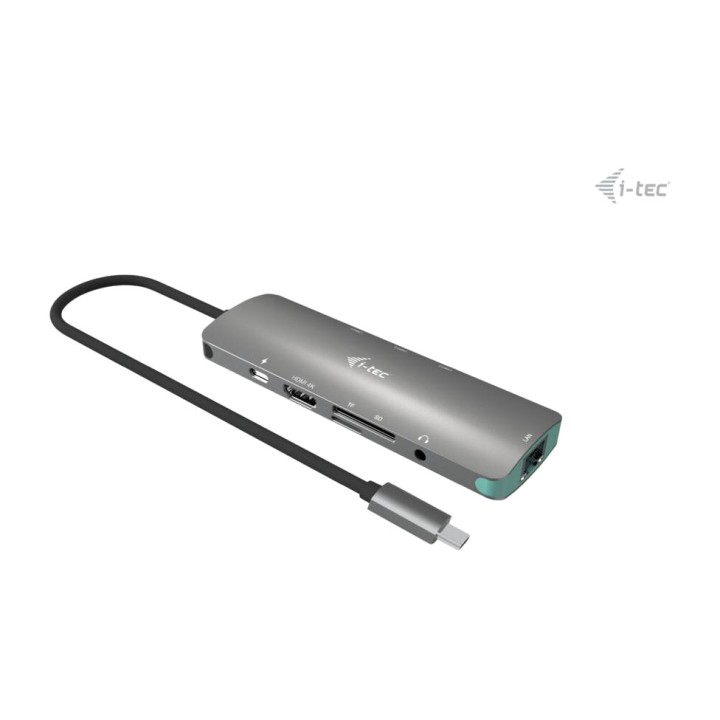 I-TEC Mini docking station USB-C 9 en 1 con HDMI 4K, red y