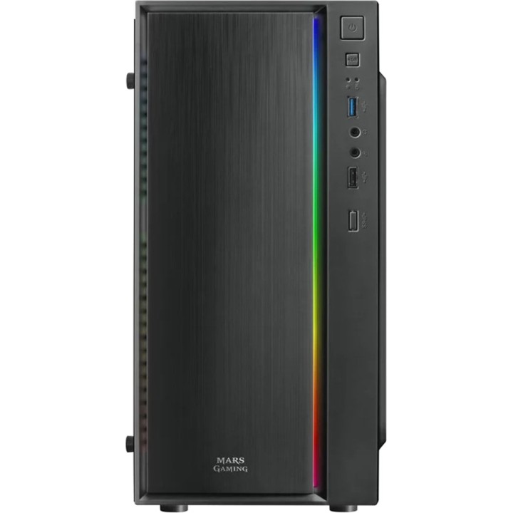 MARS GAMING Kompakt pc-kabinet med forside i poleret