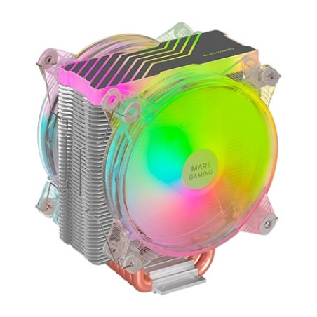 cpu air cooler with silent fan and argb lighting mcpu66 120mm