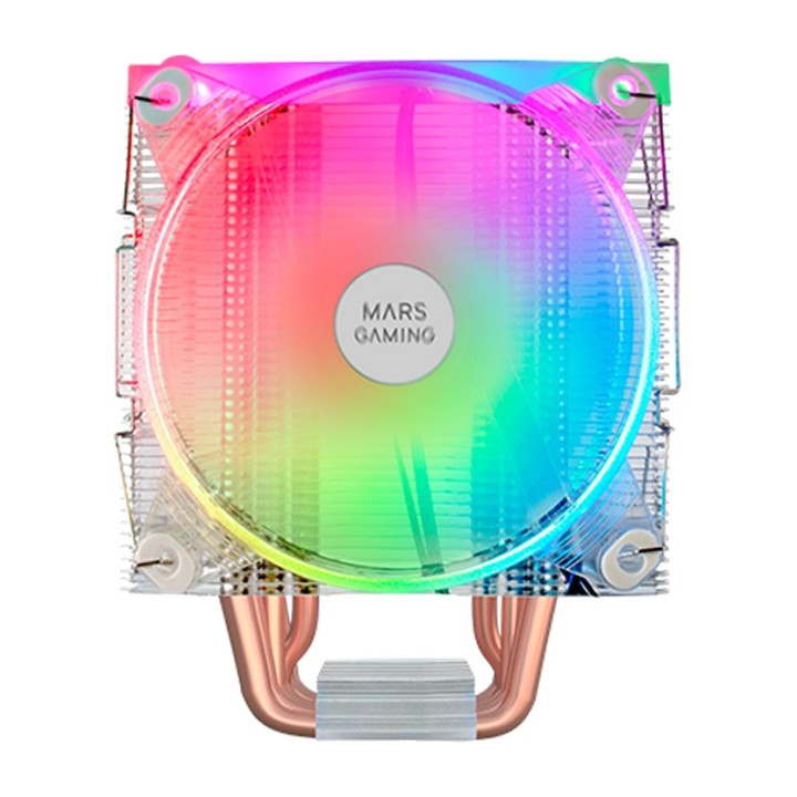 MARS GAMING CPU air cooler with silent fan and ARGB lighting