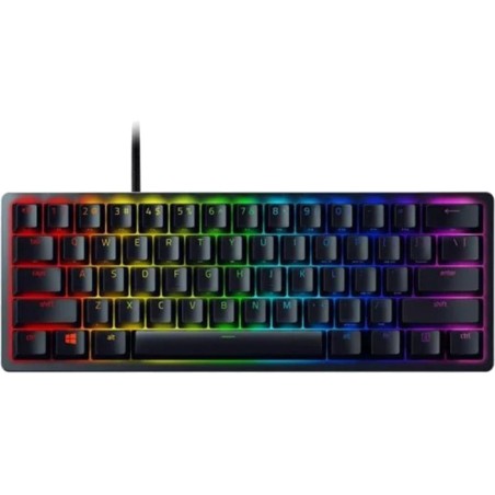clavier gaming optique compact avec disposition espagnole huntsman-mini purple-switch