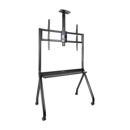 support au sol à roulettes, hauteur réglable et plateaux pour téléviseur fs20208m 55-100" 120kg 900x600