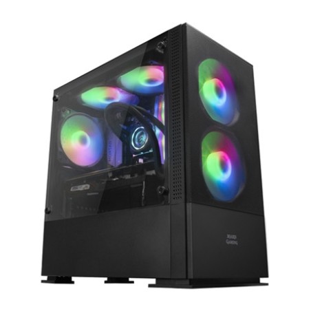 caixa compacta per a pc amb frontal de malla i 2 ventiladors frgb de 120 mm mcz micro-atx