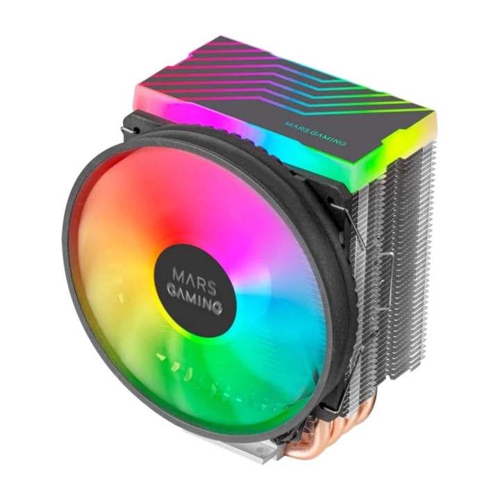 MARS GAMING CPU air cooler with 4 heatpipes and ARGB