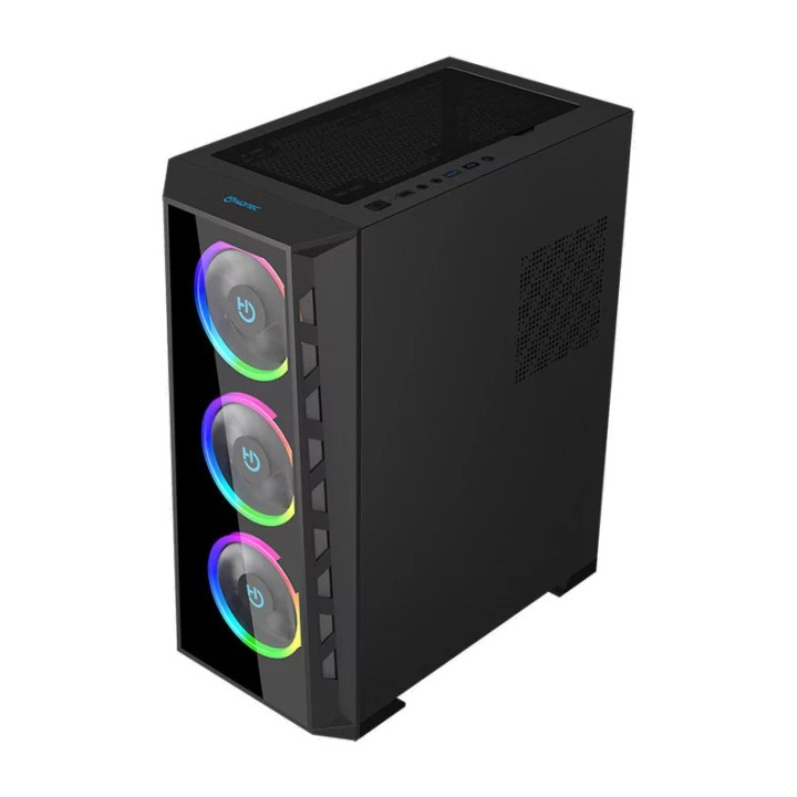 HIDITEC Caja gaming para PC con USB-C, iluminación ARGB