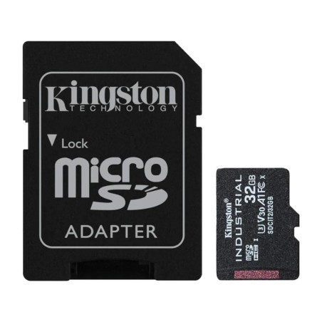 tarjeta de memoria microsdhc industrial con adaptador sd pslc 32gb a1 c10