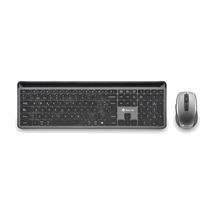 NGS Kit tastiera e mouse wireless ricaricabili per più