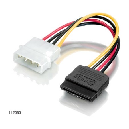 strömadapterkabel molex till sata 15pin 15cm