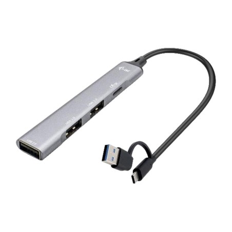mini hub métallique usb-c/usb-a avec 4 ports cahubmetalmini4