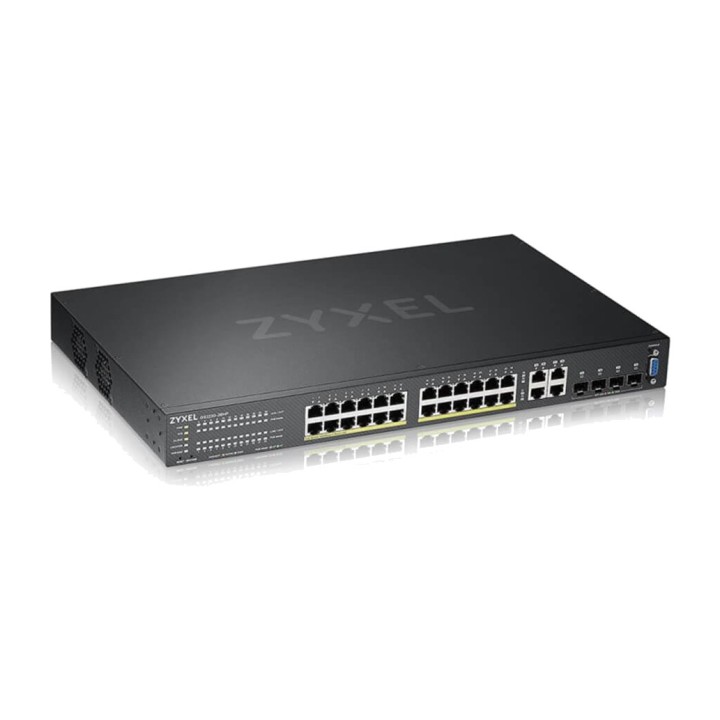 ZYXEL Switch Gigabit PoE gestito a 24 porte con 4 SFP combo