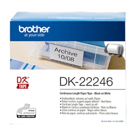 rollo de cinta continua para impresora de etiquetas dk-papel 103mm x 30,48m