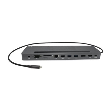 docking station usb-c 11 en 1 para 3 monitores con cargador universal c31flatpro100 pd-85w