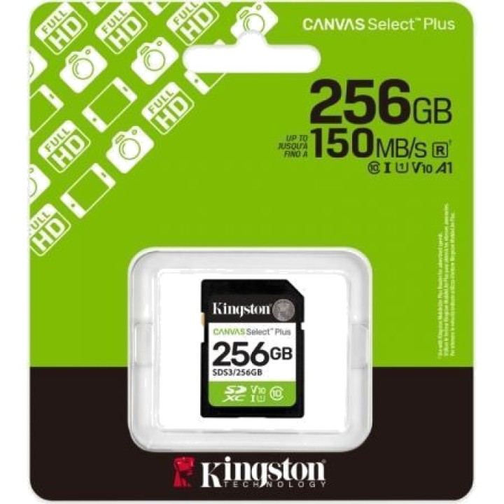 KINGSTON SDXC-Speicherkarte CANVAS SELECT PLUS GEN3 256GB U1