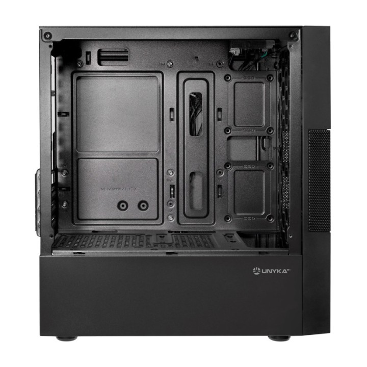 UNYKACH Caja para PC semitorre compacta con cristal