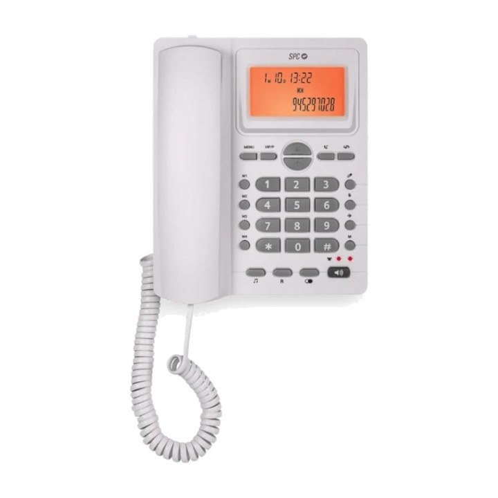 SPC Teléfono fijo con identificador de llamadas y memorias