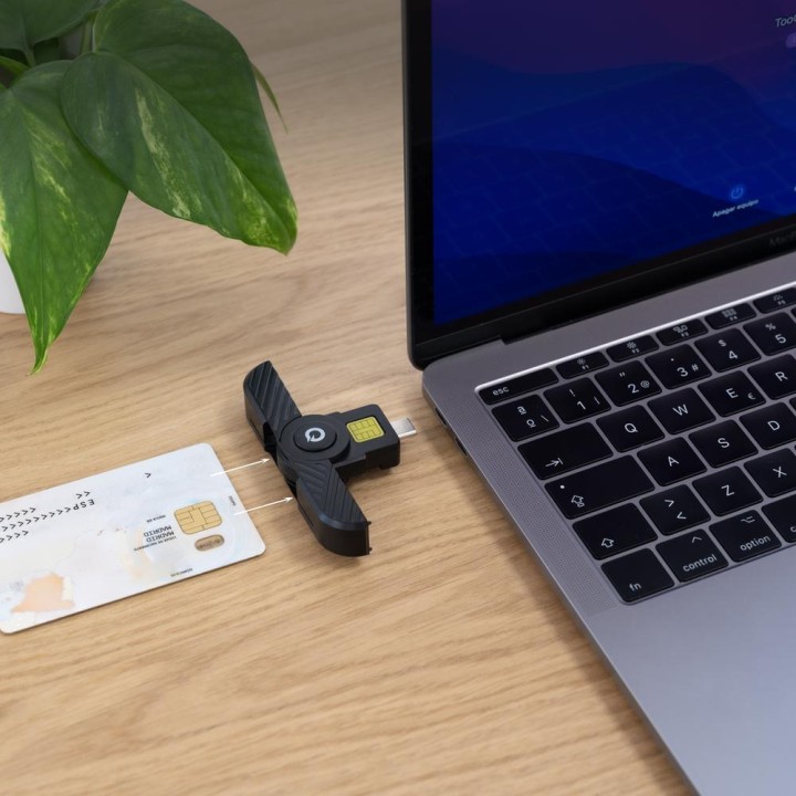 TOOQ Lector de DNI electrónico y tarjetas inteligentes USB-C