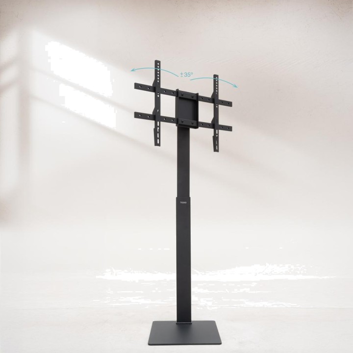 TOOQ Support de sol pivotant pour téléviseur en position