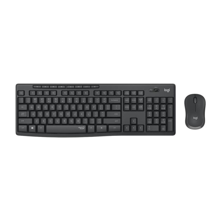 LOGITECH Combo tastiera e mouse wireless silenziosi in