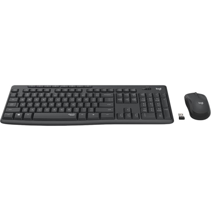 LOGITECH Combo tastiera e mouse wireless silenziosi in