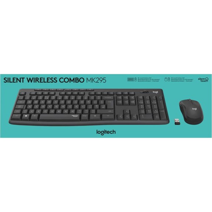 LOGITECH Combo de teclado y ratón inalámbricos silenciosos