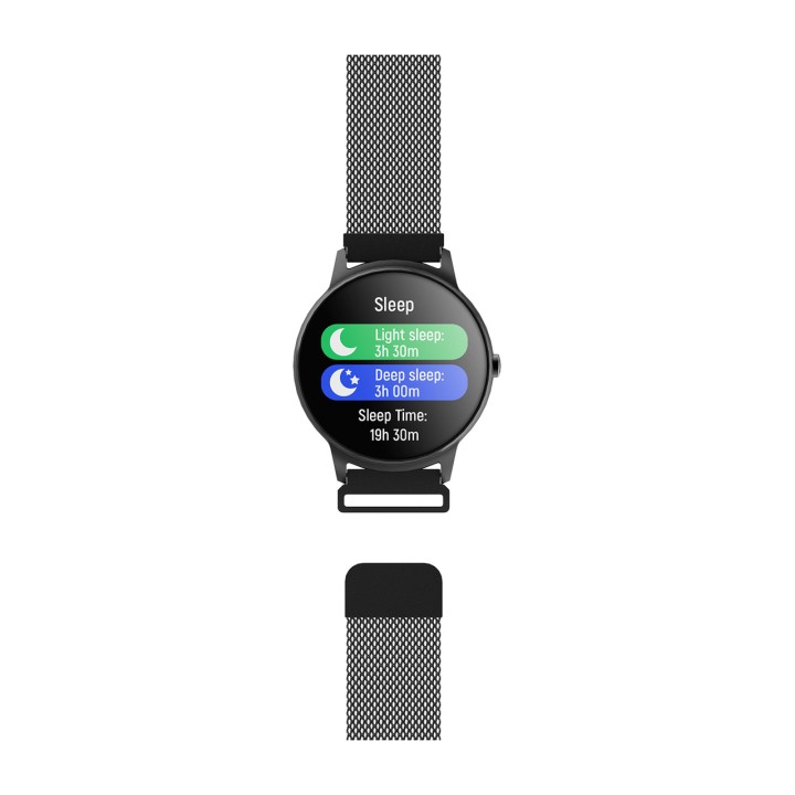 FOREVER Montre connectée avec boîtier métallique et écran de
