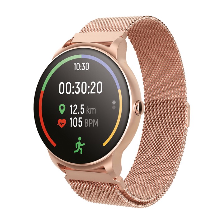 FOREVER Montre connectée avec boîtier métallique et écran de