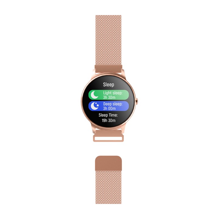 FOREVER Reloj inteligente con caja metálica y pantalla de