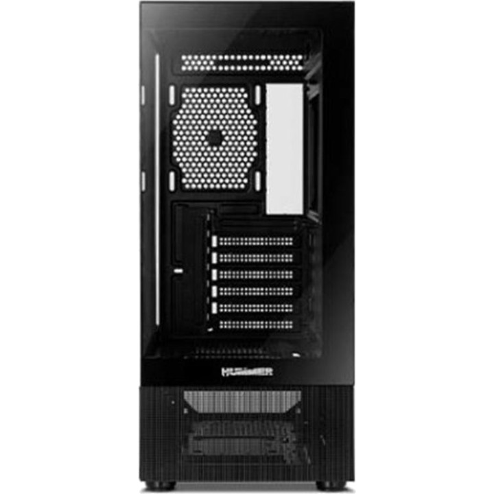 NOX Herní skříň semi-tower ATX s dvojitým tvrzeným sklem