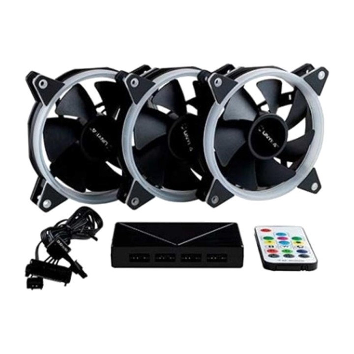 UNYKACH ARGB-PC-Gehäuse-Kit mit 3 Lüftern und Controller