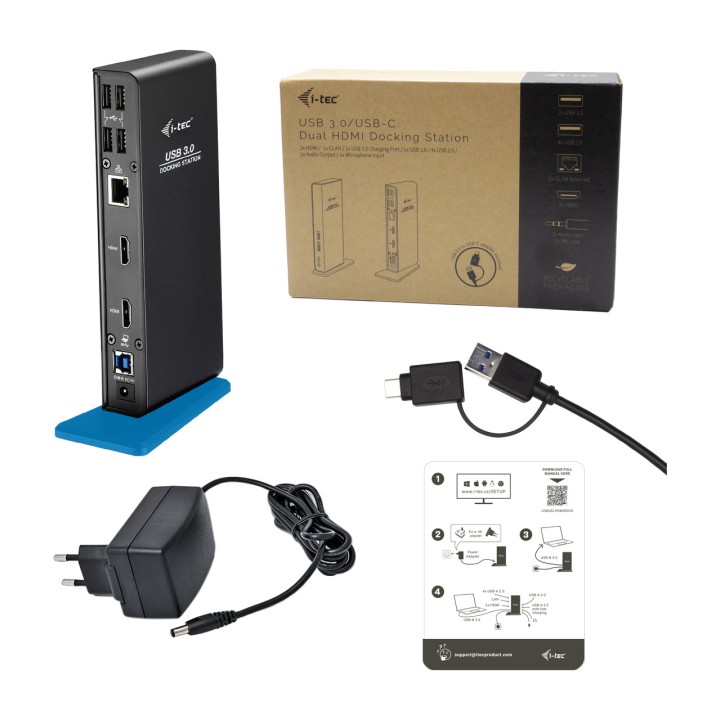 I-TEC Universal USB 3.0 docking station with dual HDMI,