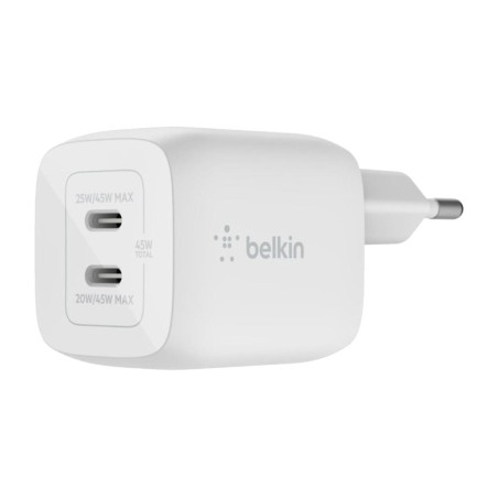 caricatore da parete gan con due porte usb-c wch011vf 45w