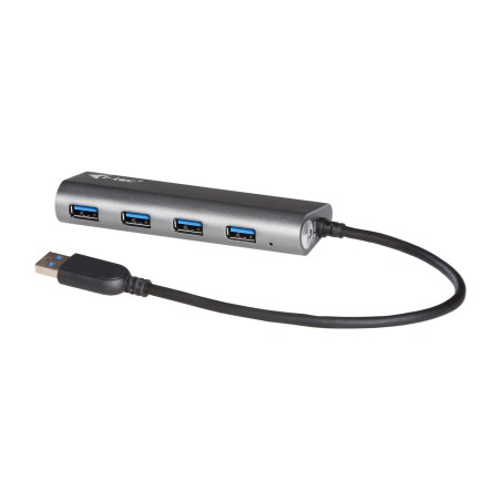hub usb 3.0 métallique à 4 ports avec adaptateur secteur u3hub448