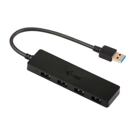 hub usb 3.0 sottile con 4 porte e cavo integrato u3hub404 20 cm