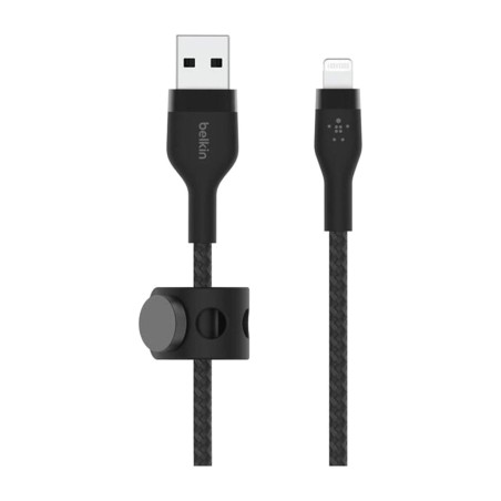 flettet kabel lightning til usb-a med fleksibel silikonekerne pro-flex caa010ds 300 cm