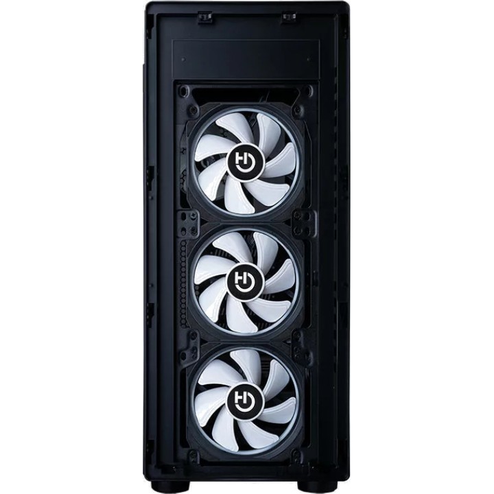 HIDITEC Herní skříň PC semi-tower ATX s tvrzeným sklem, 4