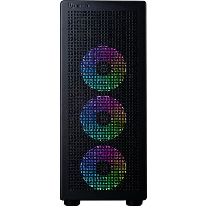 HIDITEC Gaming-datorchassi semi-tower ATX med härdat glas, 4