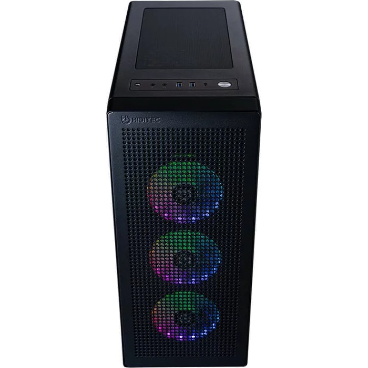 HIDITEC Caja de PC gaming semitorre ATX con cristal