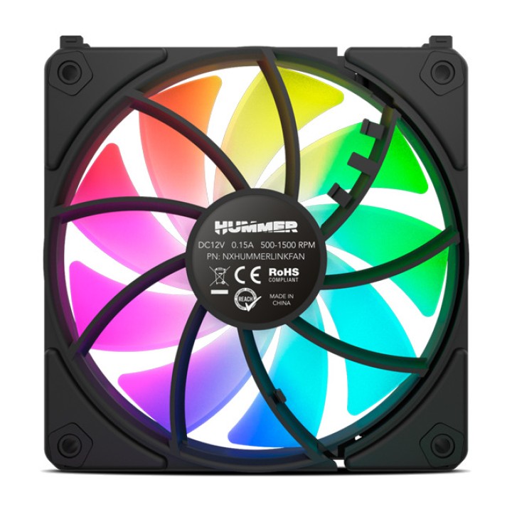 NOX Kit con 3 ventole per case ARGB HUMMER-EASYLINK 3X120MM