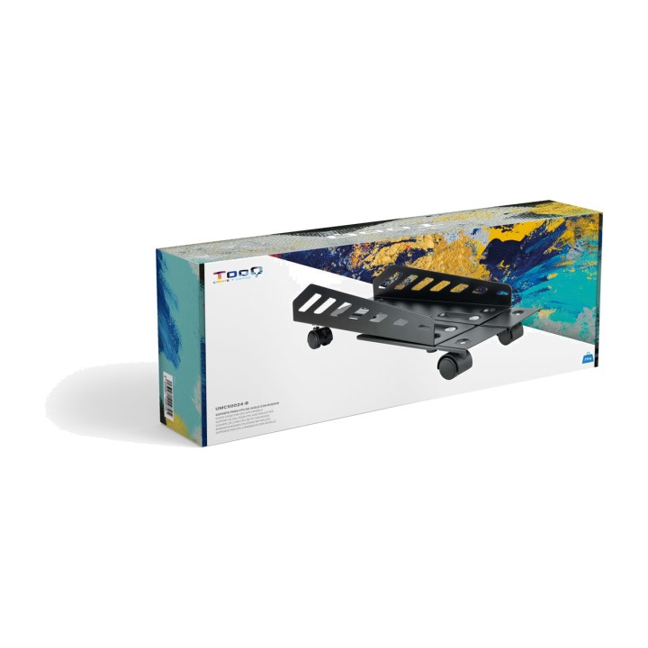 TOOQ PC-Tower-Bodenständer mit Rollen und Bremse UMCS0024