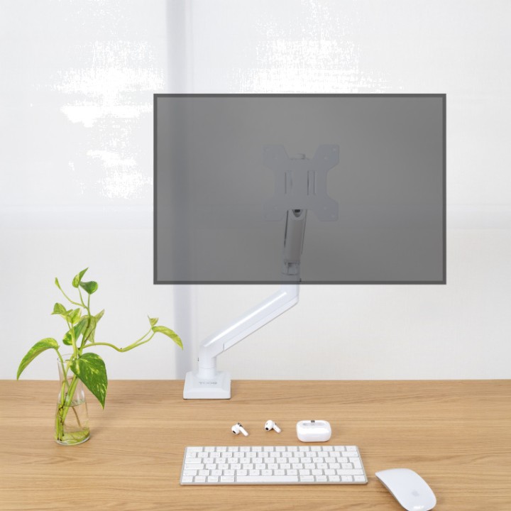TOOQ Supporto per monitor con braccio a gas e fissaggio alla