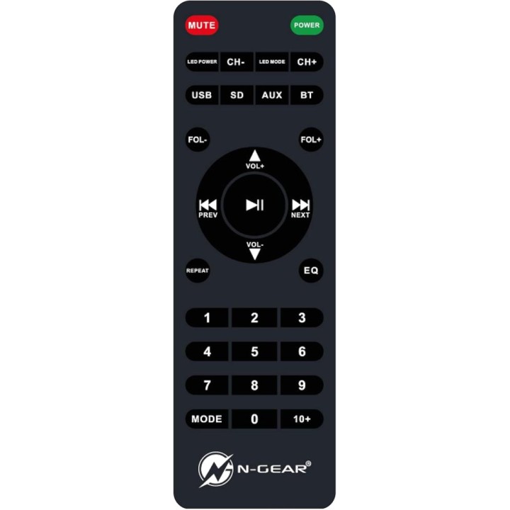 N-GEAR Φορητό ηχείο τρόλεϊ Bluetooth με woofer 10 ιντσών και