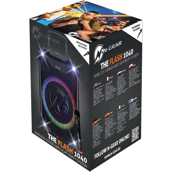 N-GEAR Kannettava Bluetooth-trolley-kaiutin 10 tuuman