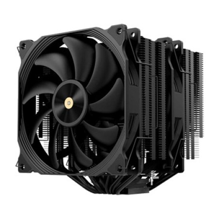 dual-fan cpu cooler with 6 heat pipes c40-pro pwm 2x140mm 290w