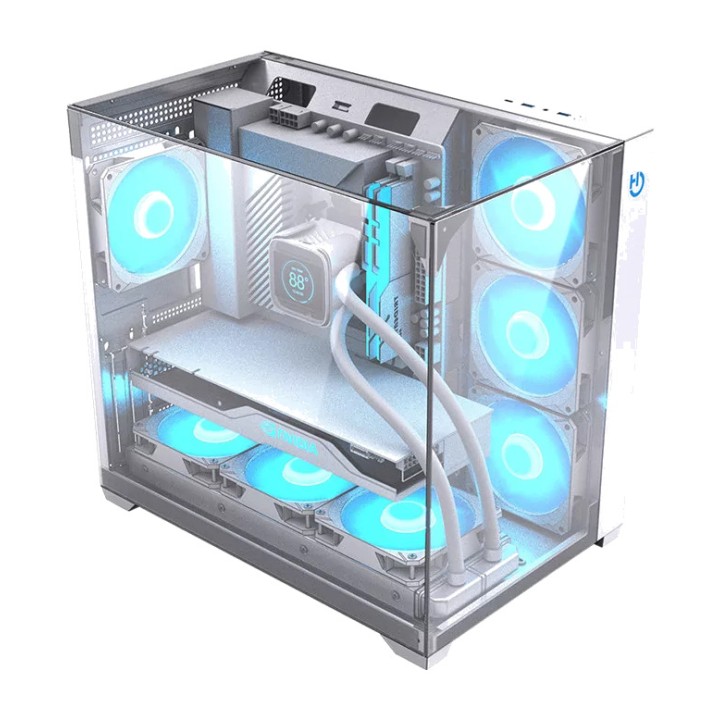 HIDITEC Θήκη gaming ATX για PC με διπλό σκληρυμένο γυαλί και