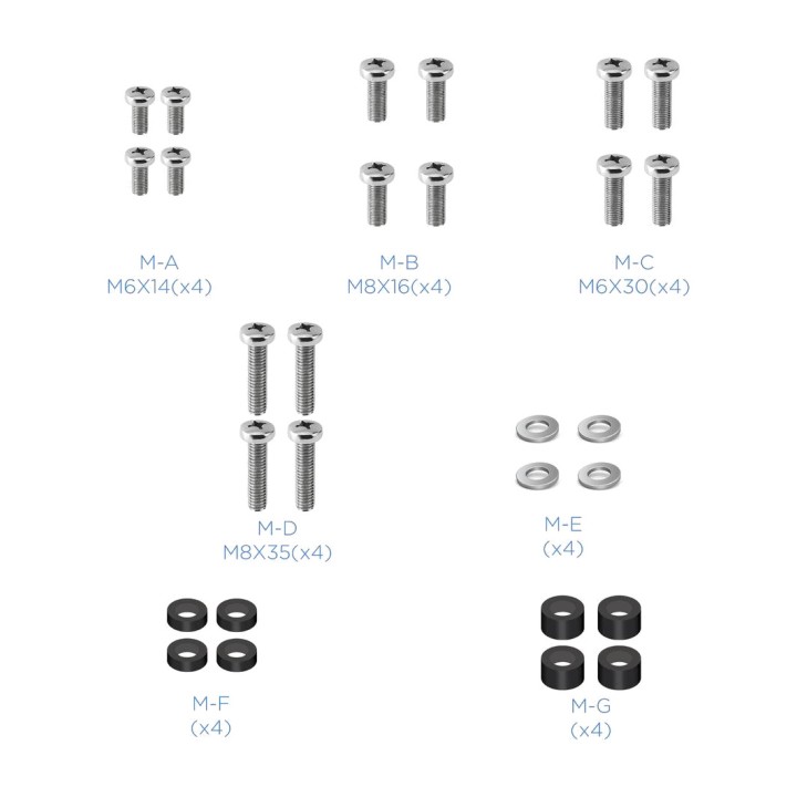 TOOQ Floor stand with 7 height settings for TV