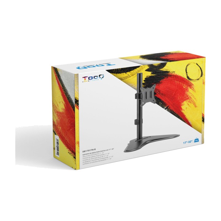 TOOQ Support de bureau pivotant et inclinable pour moniteur