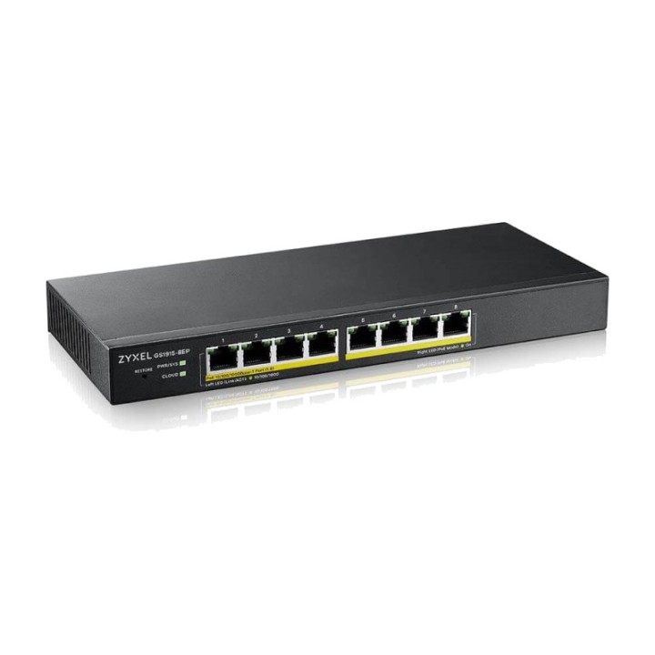 ZYXEL Cloud-verwalteter 8-Port-Gigabit-PoE-Switch GS1915-8EP