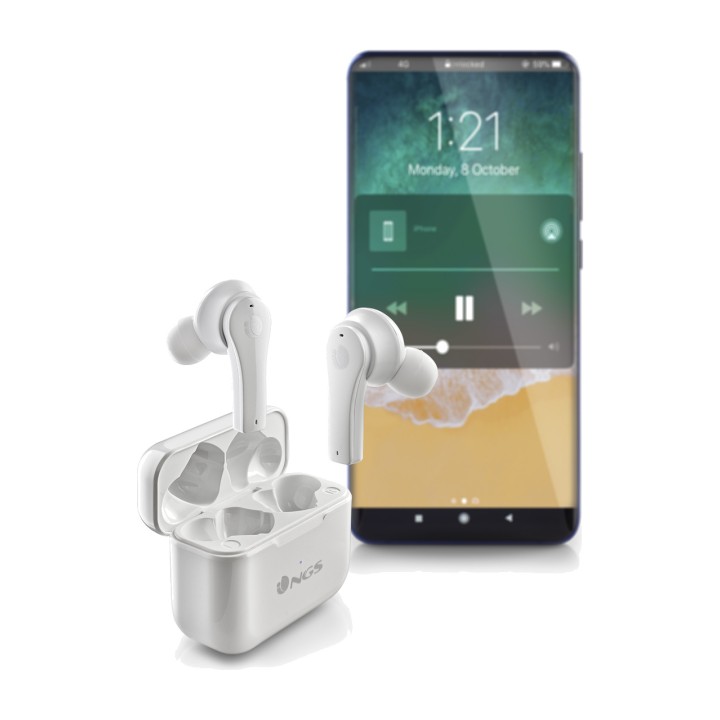 NGS Bluetooth 5.1 wireless headphones with charging case