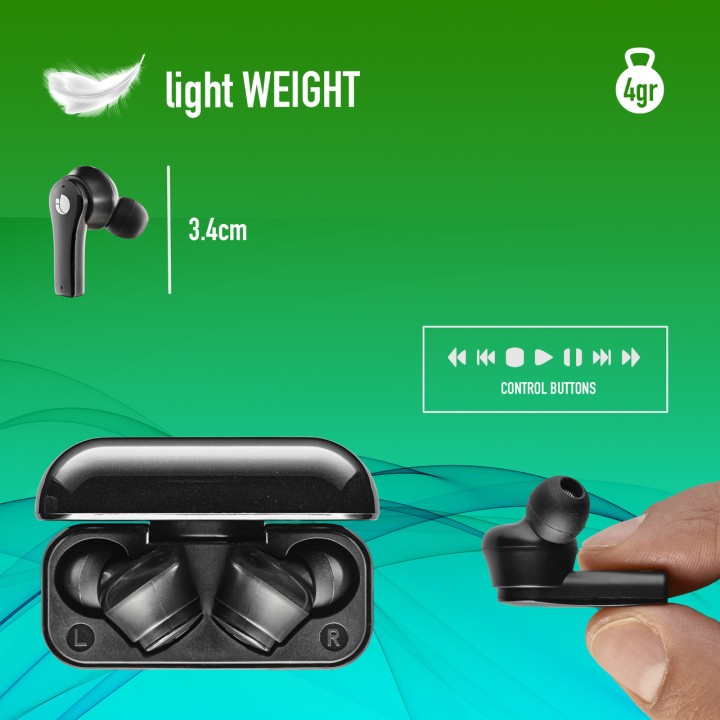 NGS Vezeték nélküli Bluetooth 5.1 fejhallgató töltőtokkal