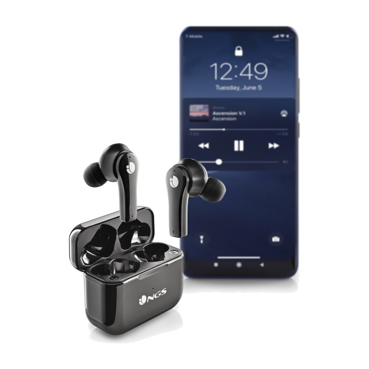 NGS Écouteurs sans fil Bluetooth 5.1 avec étui de recharge